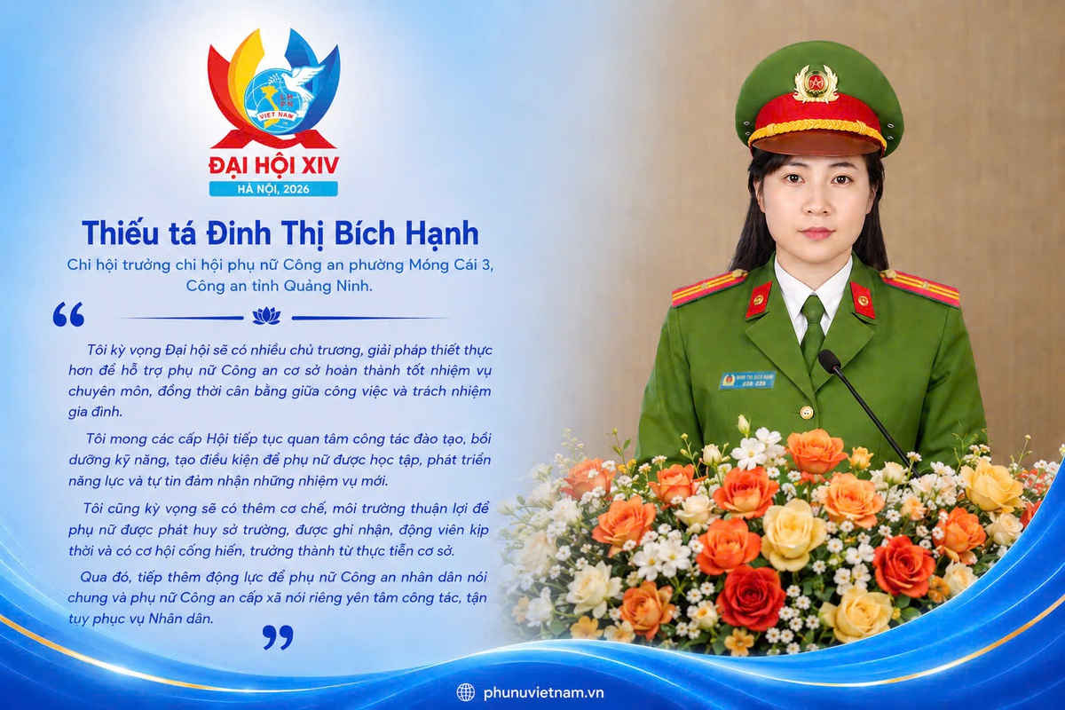 Phụ nữ Công an Quảng Ninh gửi gắm niềm tin và mong đợi tới Đại hội- Ảnh 6.