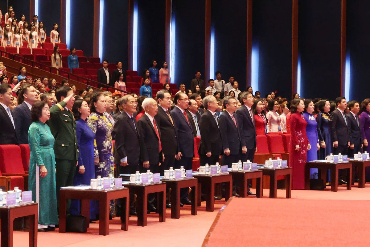 Những hình ảnh đẹp của phiên trọng thể Đại hội đại biểu Phụ nữ toàn quốc lần thứ XIV - Ảnh 12.
