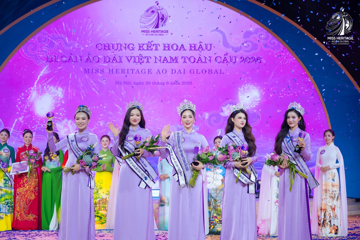 Phùng Thị Huyền My đăng quang Hoa hậu Di sản Áo dài Việt Nam toàn cầu 2026- Ảnh 1.