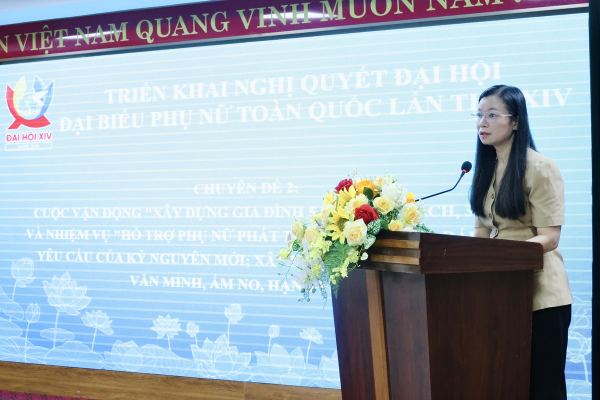 Đột phá trong thực hiện "Xây dựng gia đình 5 không, 3 sạch, 3 an" và Hỗ trợ phụ nữ phát triển toàn diện - Ảnh 2.
