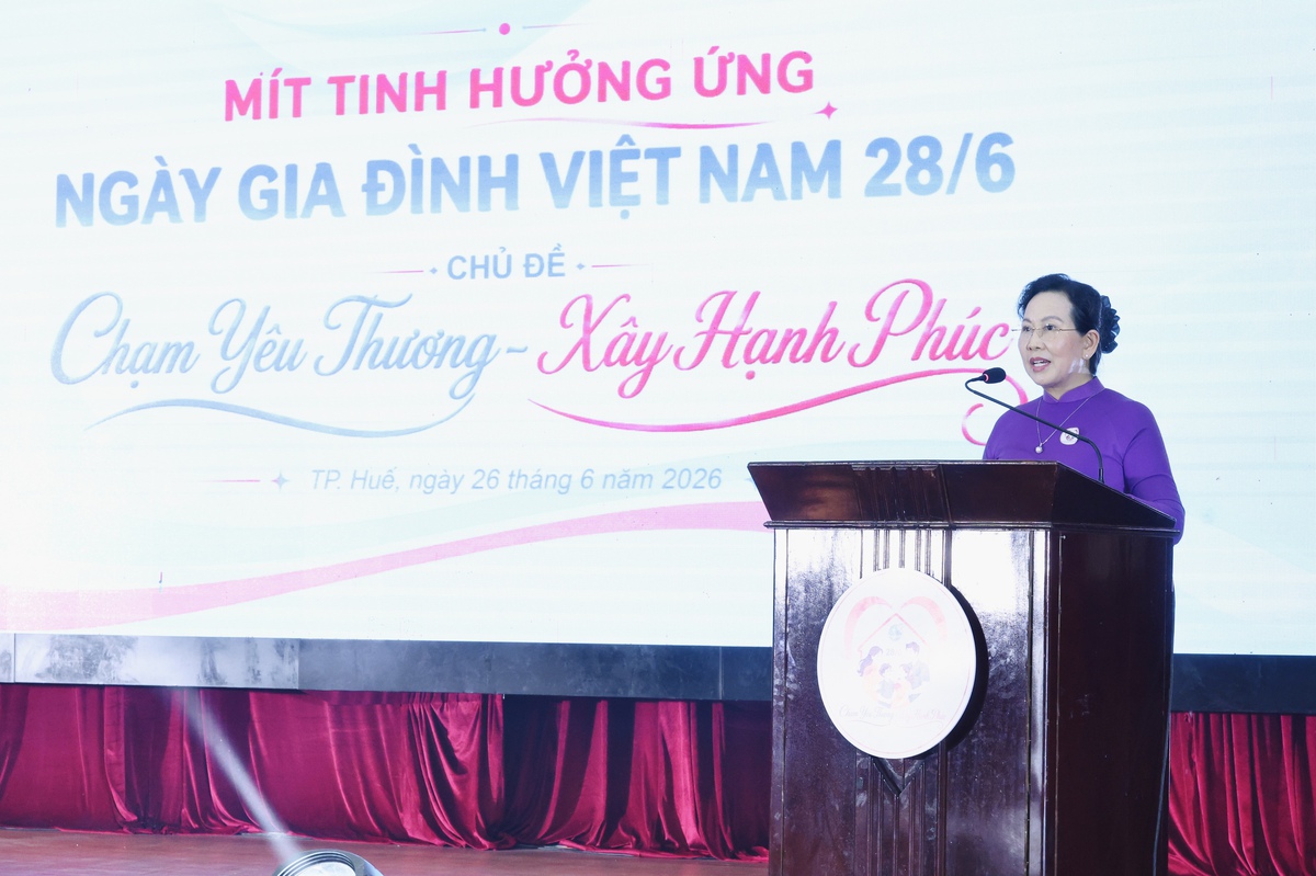 Lễ Mít tinh hưởng ứng Ngày Gia đình Việt Nam 28/6: "Chạm yêu thương - Xây hạnh phúc" - Ảnh 7.