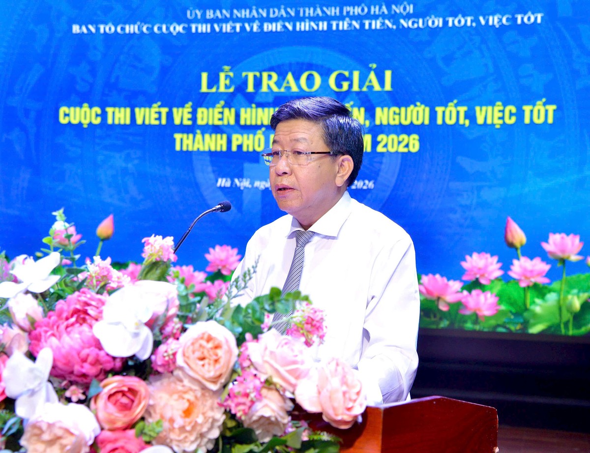 Báo Phụ nữ Việt Nam đạt giải Nhì Cuộc thi viết về điển hình tiên tiến, người tốt, việc tốt thành phố Hà Nội 2026- Ảnh 3.