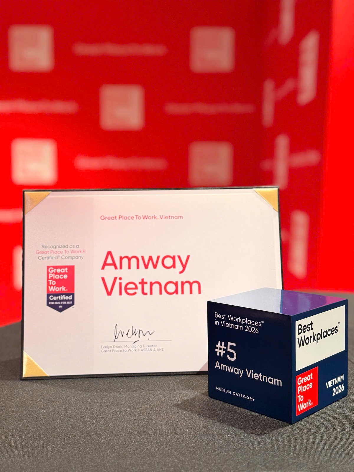 Amway Việt Nam 2 năm liên tiếp đứng top nơi làm việc xuất sắc hàng đầu Việt Nam 2026- Ảnh 1.