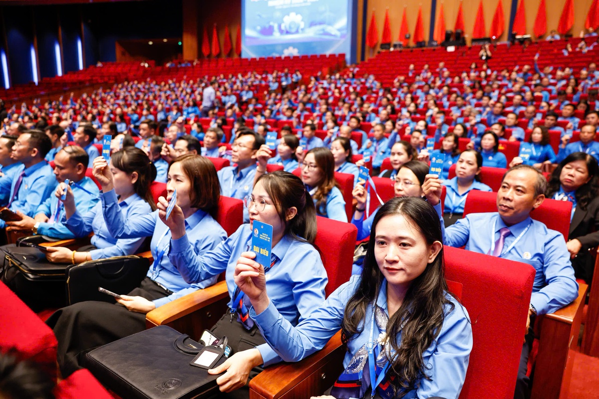 Đại hội Công đoàn Việt Nam XIV hoàn thành phiên làm việc thứ nhất- Ảnh 4.