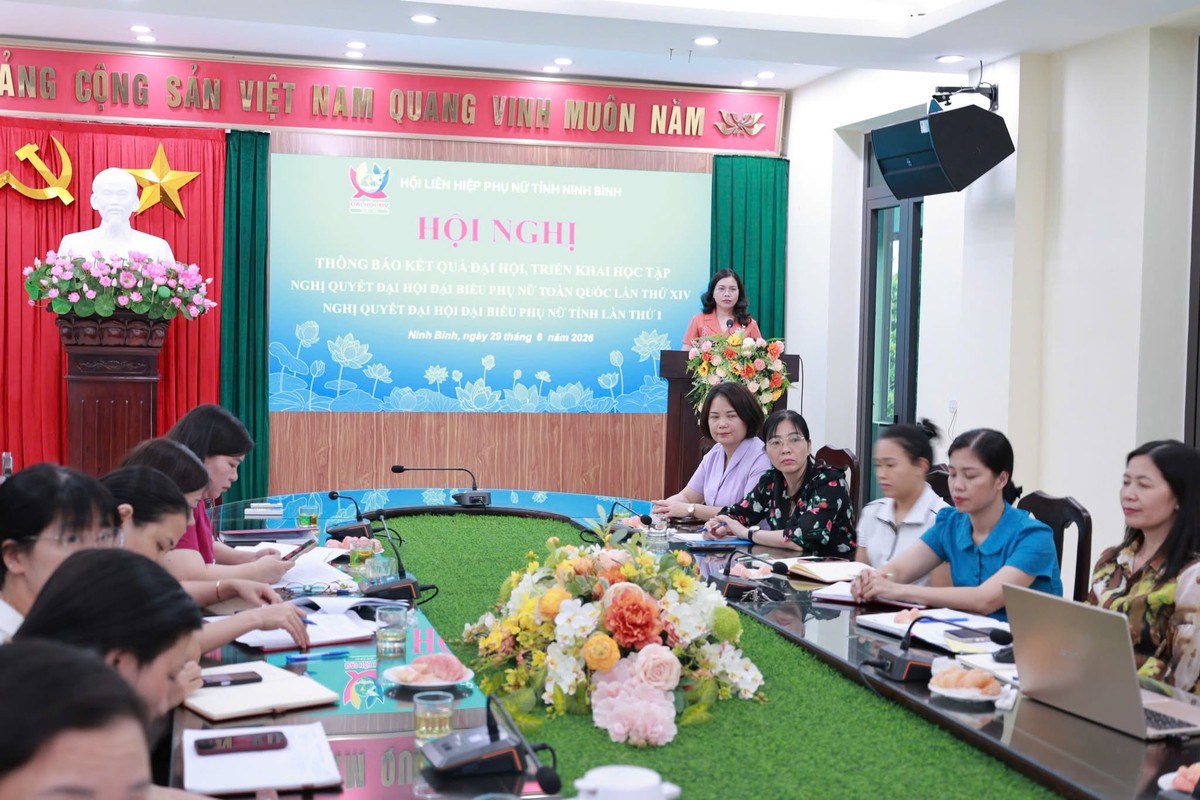 Ninh Bình: Hơn 1.200 cán bộ Hội học tập, quán triệt Nghị quyết Đại hội Phụ nữ toàn quốc XIV - Ảnh 1.