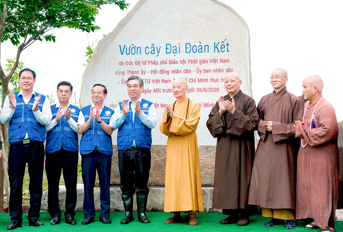 TPHCM: "Vườn cây Đại đoàn kết" hưởng ứng Ngày Môi trường Thế giới- Ảnh 1.