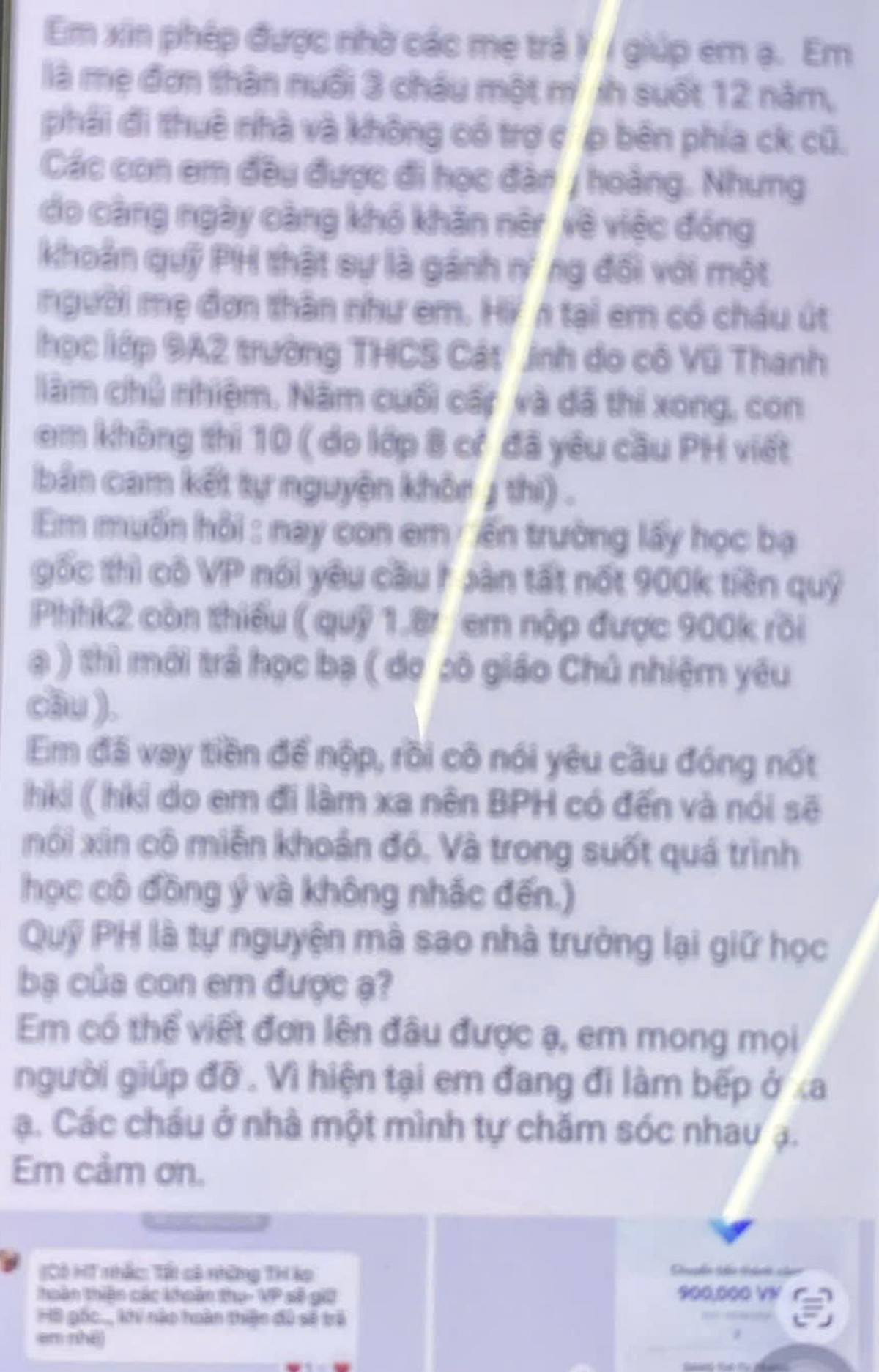 Phụ huynh bị "gây khó" khi rút hồ sơ cho con vì chưa đóng quỹ: Nhà trường lên tiếng- Ảnh 1.