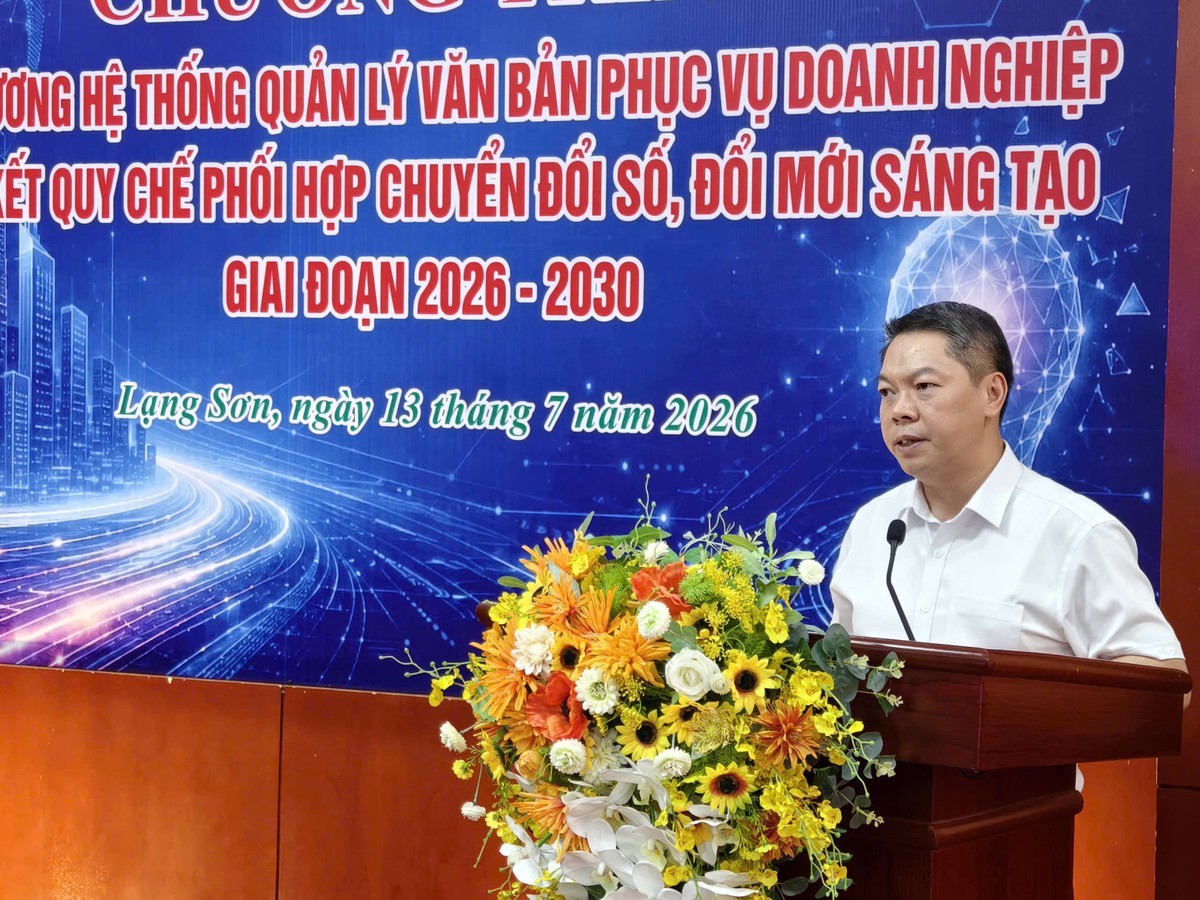 Lạng Sơn khai trương Hệ thống quản lý văn bản phục vụ doanh nghiệp, thúc đẩy chuyển đổi số - Ảnh 1.
