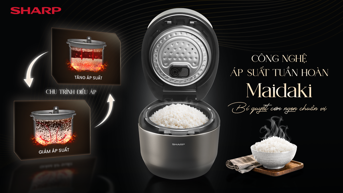 Sharp Maidaki - Tinh hoa nấu cơm chuẩn Nhật cho gia đình Việt- Ảnh 2.