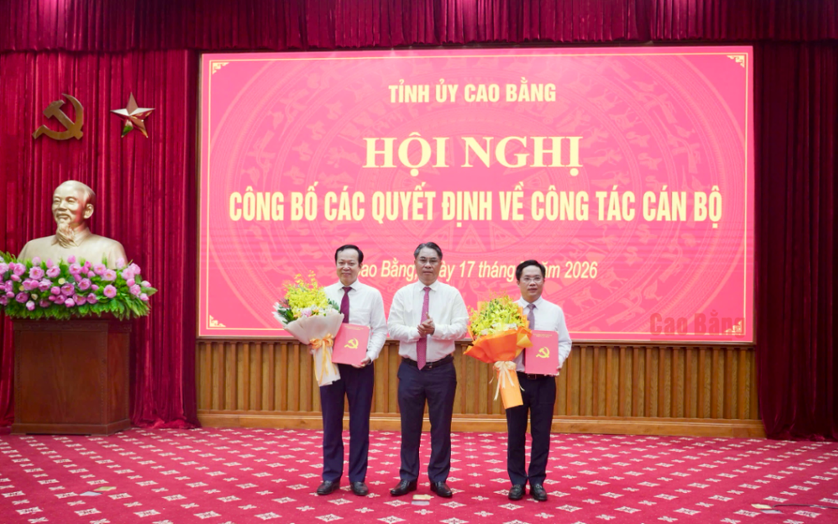 Tỉnh ủy Cao Bằng công bố các quyết định điều động, bổ nhiệm lãnh đạo sở ngành địa phương - Ảnh 1.
