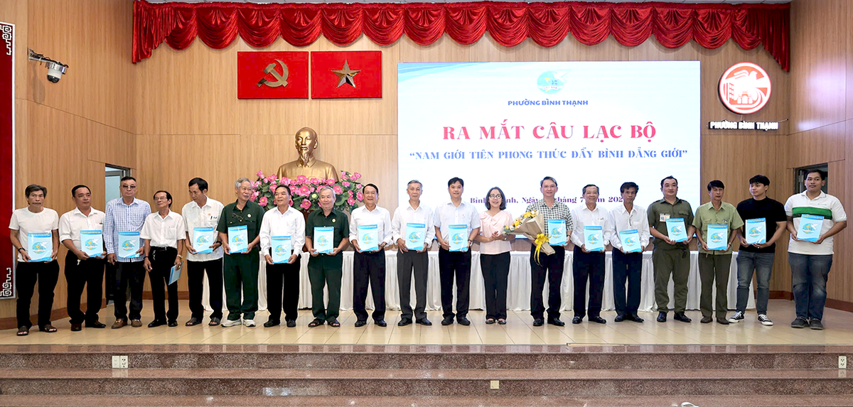 TPHCM: Ra mắt Câu lạc bộ "Nam giới tiên phong thúc đẩy bình đẳng giới" tại phường Bình Thạnh- Ảnh 1.