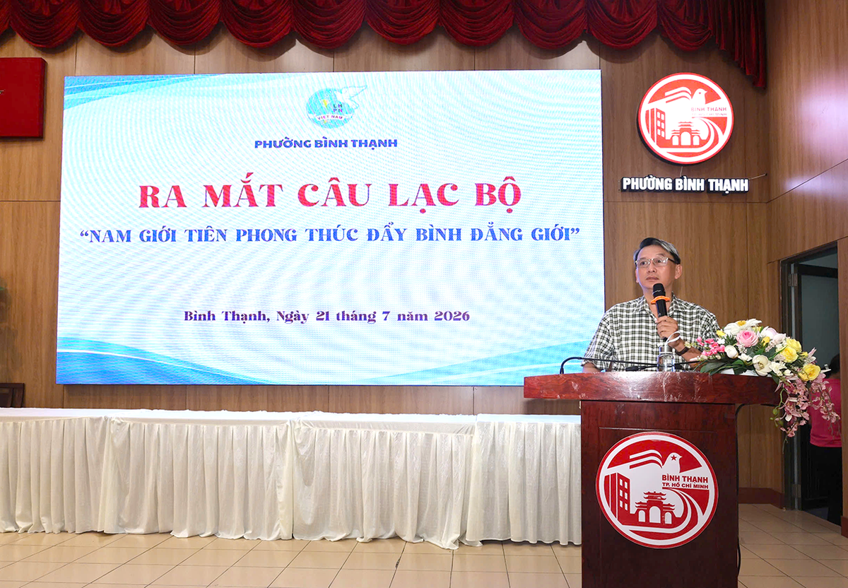 TPHCM: Ra mắt Câu lạc bộ "Nam giới tiên phong thúc đẩy bình đẳng giới" tại phường Bình Thạnh- Ảnh 2.