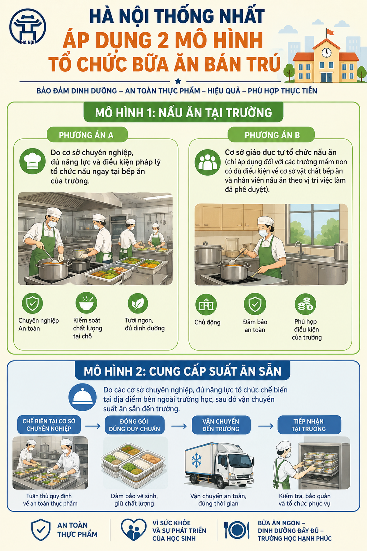 Hà Nội giao xã, phường "gác cửa" bữa ăn học đường: Kỳ vọng cơ chế mới chặn thực phẩm bẩn  - Ảnh 1.