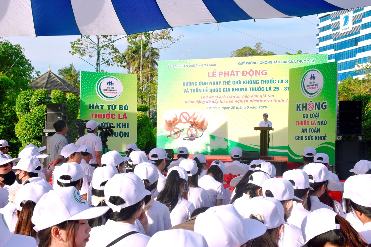 Cà Mau: Giảm tỷ lệ nam giới từ 15 tuổi trở lên sử dụng thuốc lá xuống dưới 38% - Ảnh 1.