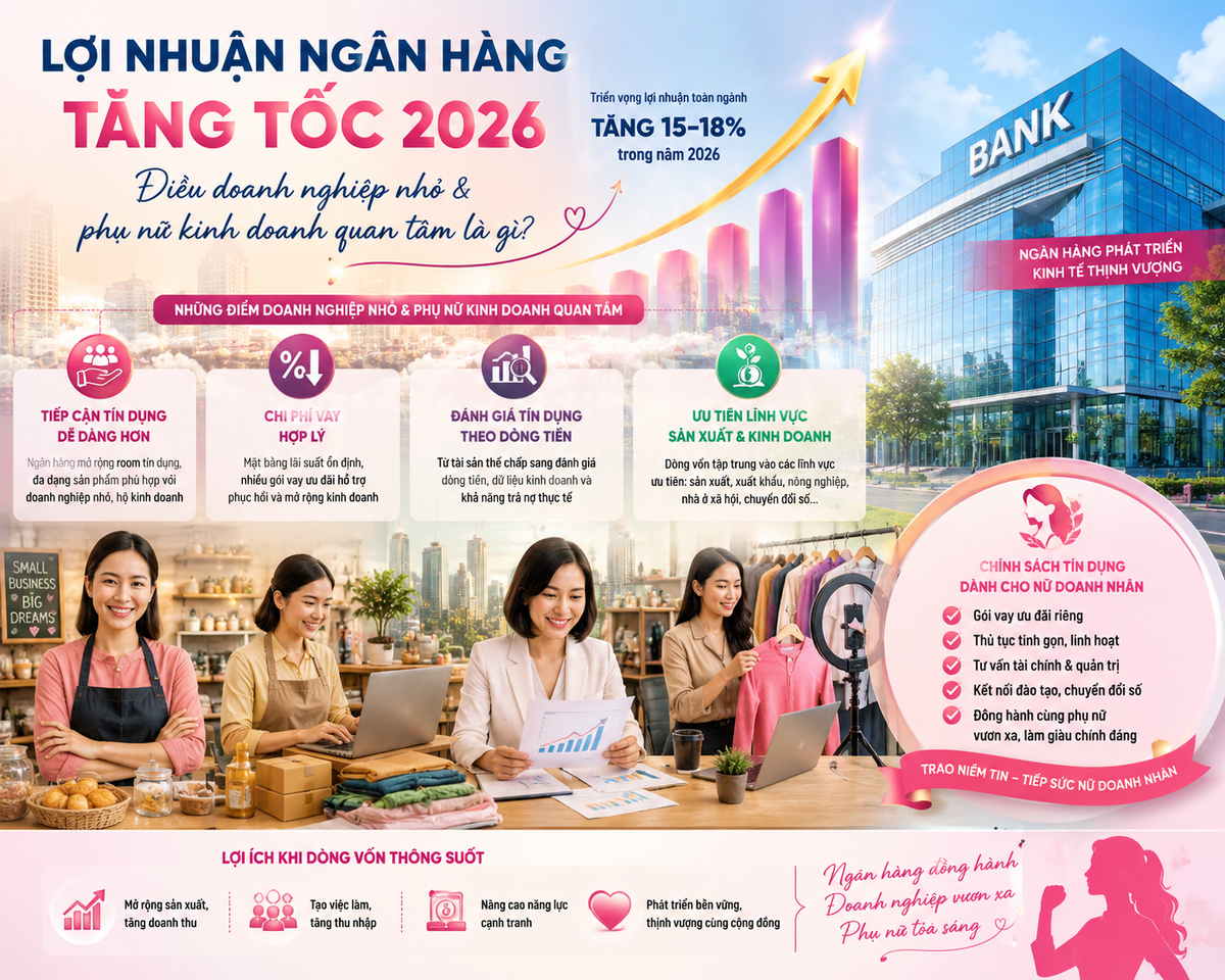 Lợi nhuận ngân hàng tăng tốc: Điều doanh nghiệp nhỏ và phụ nữ kinh doanh quan tâm là gì?- Ảnh 2.