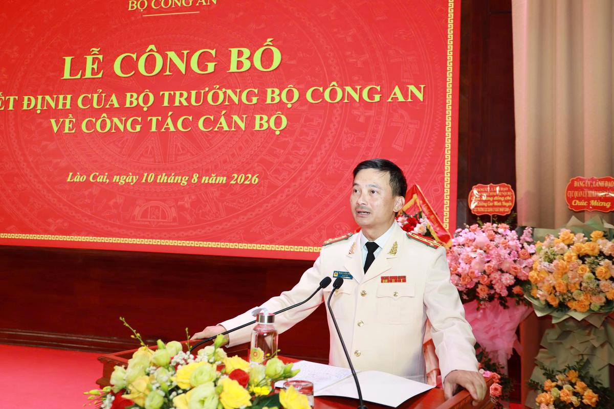 Công bố quyết định bổ nhiệm Giám đốc Công an tỉnh Lào Cai - Ảnh 1.