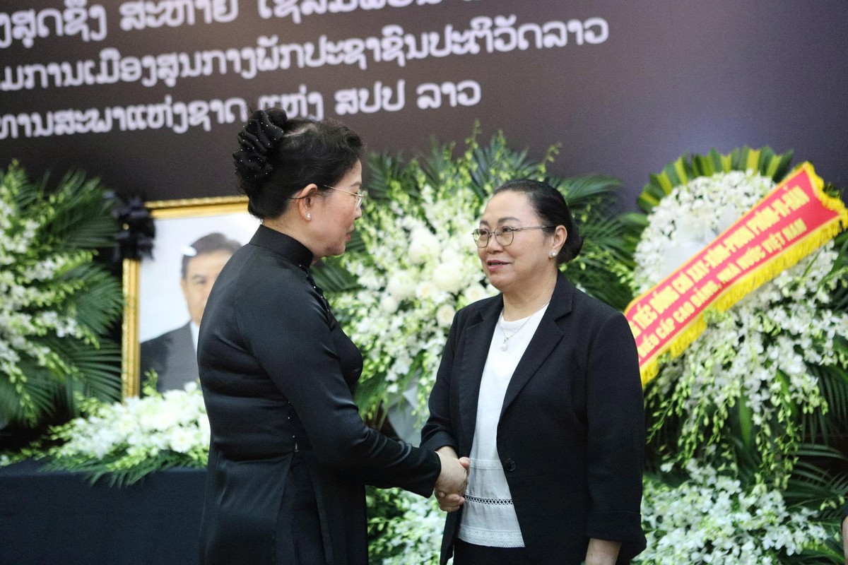 Chủ tịch Hội LHPN Việt Nam Lê Thị Thủy viếng Chủ tịch Quốc hội Lào Xaysomphone Phomvihane - Ảnh 5.