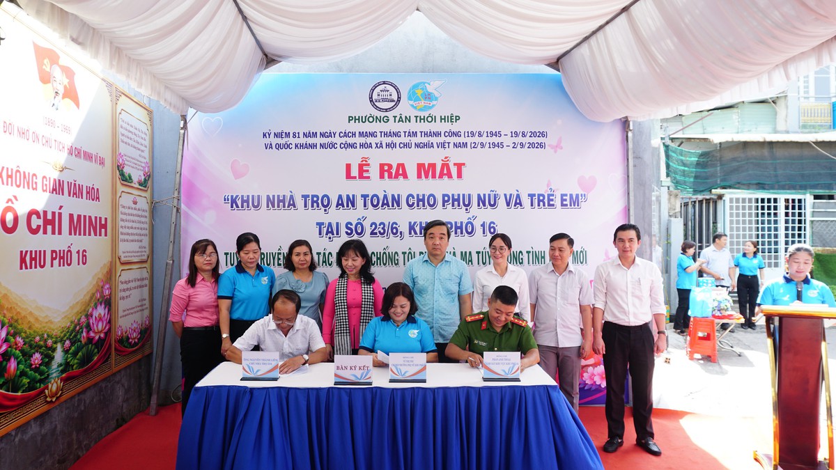 Phường Tân Thới Hiệp nhân rộng mô hình "Khu nhà trọ an toàn cho phụ nữ và trẻ em"- Ảnh 2.