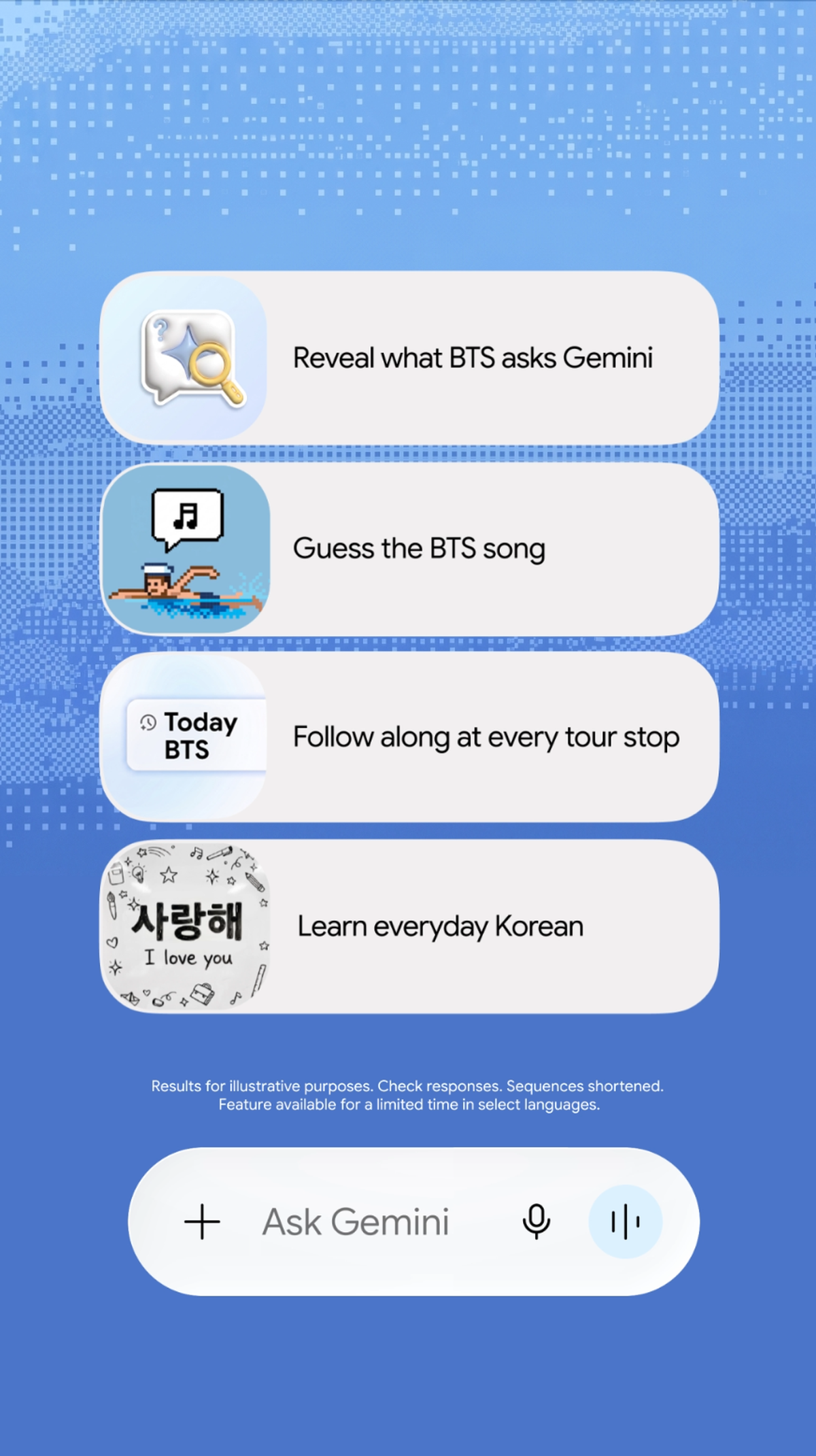 Tò mò với 4 tính năng tương tác mới cùng BTS ngay trên ứng dụng Gemini - Ảnh 3.