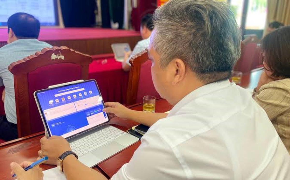 Xã Vĩnh Thanh từng bước chuẩn hóa quản trị công việc trên nền tảng số - Ảnh 2.