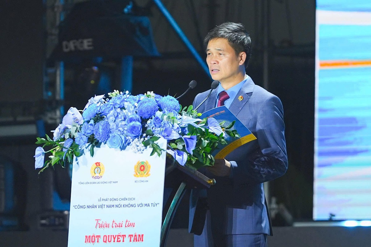 Phát động chiến dịch "Công nhân Việt Nam nói không với ma túy - Triệu trái tim, một quyết tâm"- Ảnh 1.