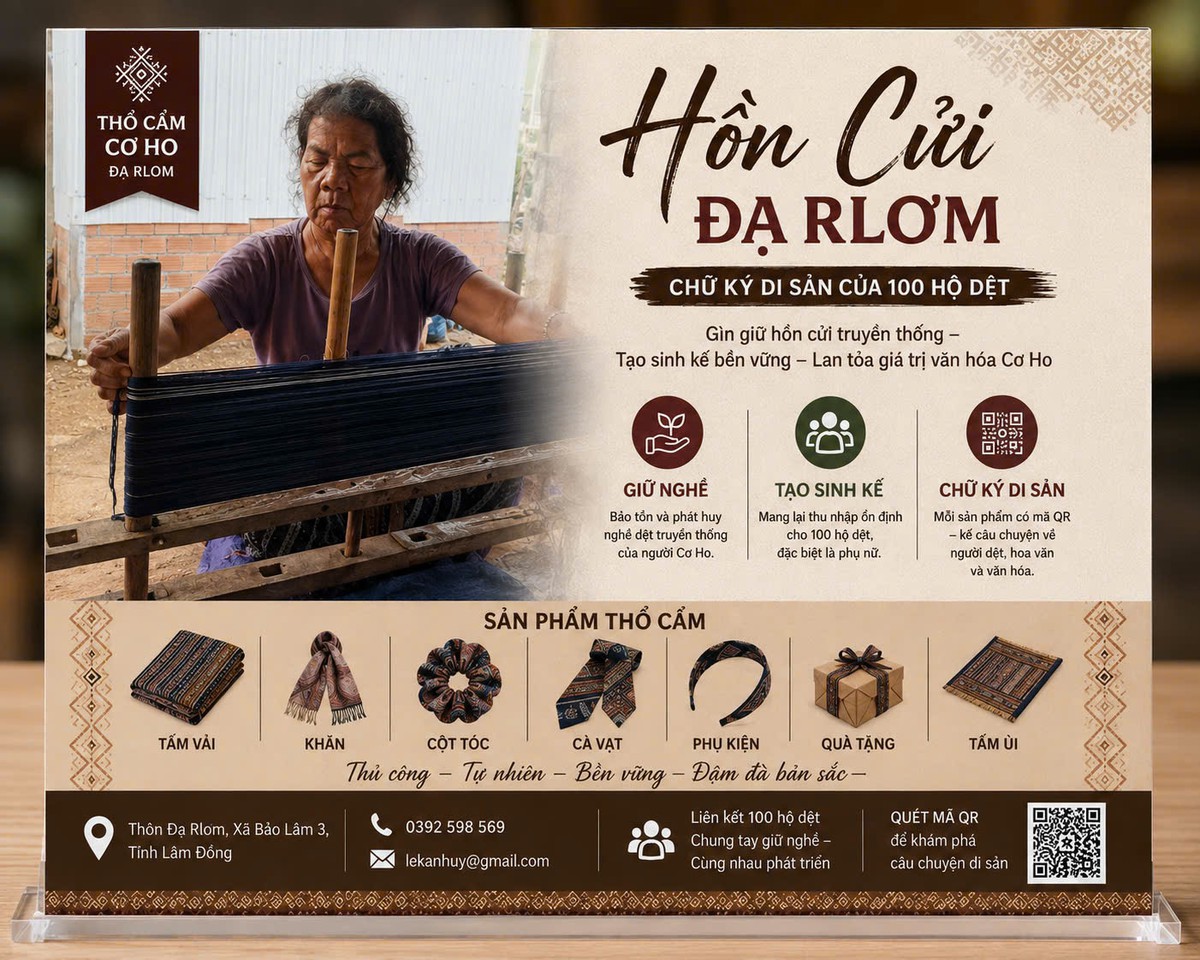 “Hồn cửi Đạ RLơm”: Từ kí ức bên hiên nhà đến "Căn cước số" cho thổ cẩm Cơ Ho- Ảnh 4.
