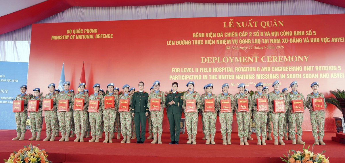 Hơn 200 chiến sĩ mũ nồi xanh Việt Nam rạng rỡ lên đường làm nhiệm vụ gìn giữ hòa bình - Ảnh 9.