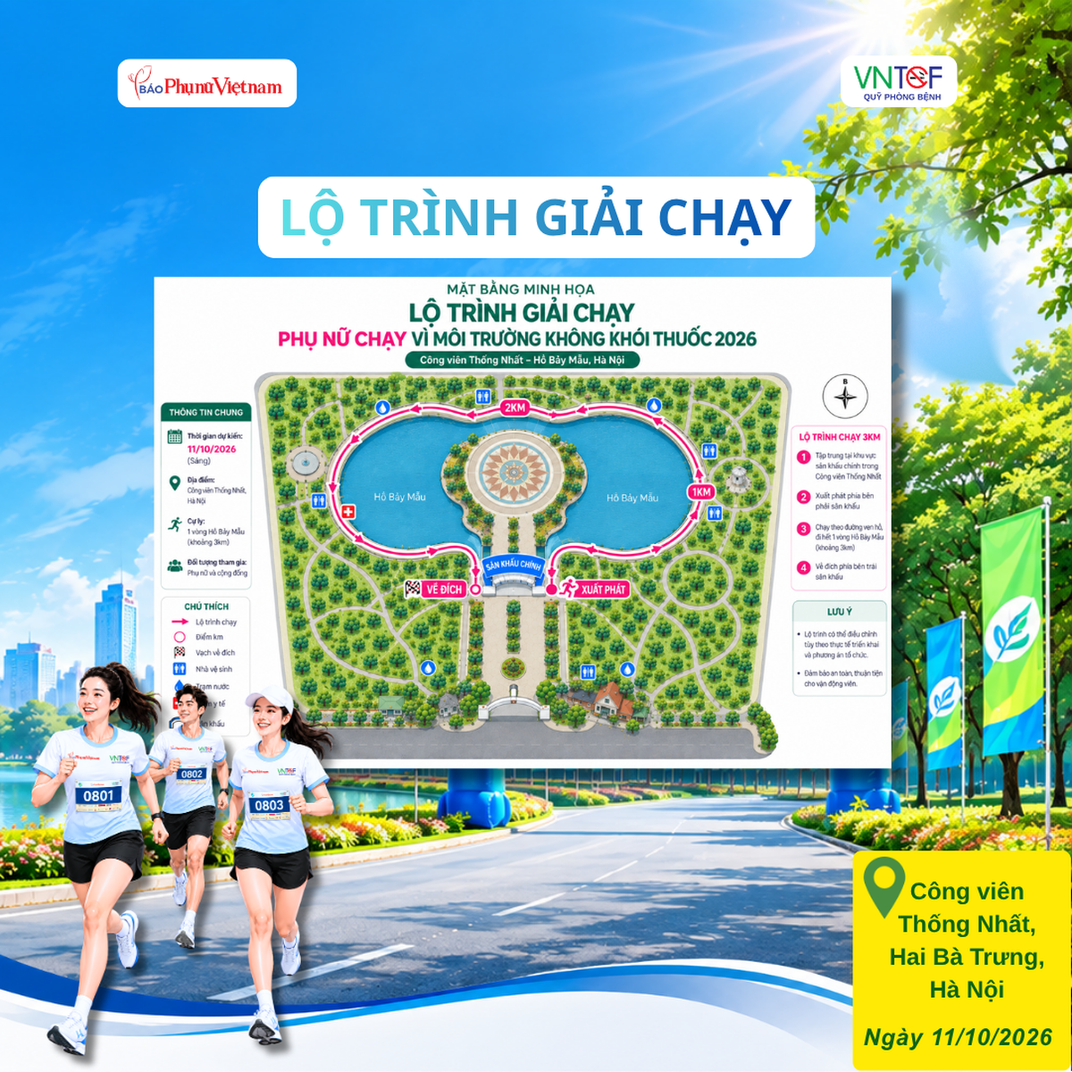 Phụ nữ chạy vì môi trường không khói thuốc và tương lai xanh 2026 - Ảnh 1.