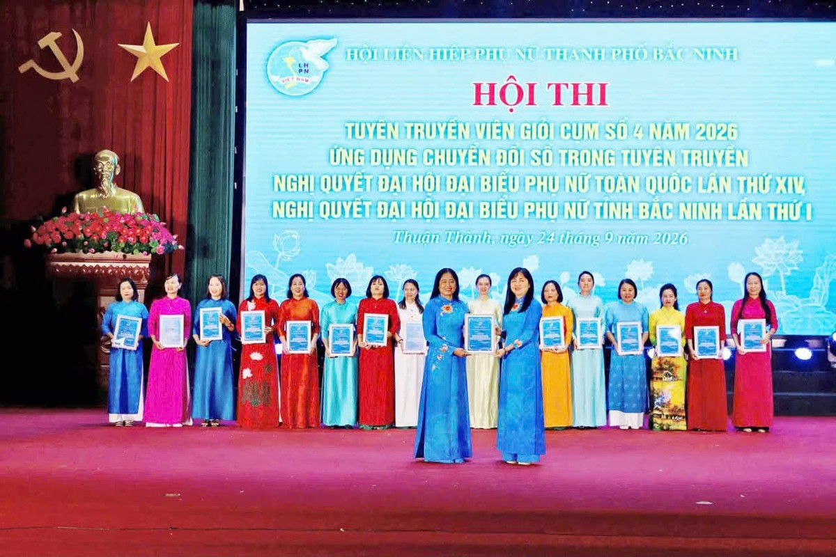 Hội LHPN phường Lương Tài, Bắc Ninh đạt giải Nhất Hội thi Tuyên truyền viên giỏi- Ảnh 1.