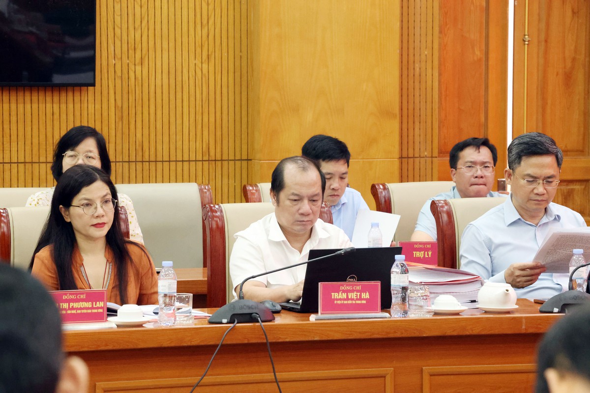 Đoàn kiểm tra của Bộ Chính trị làm việc với Ban Thường vụ Đảng ủy Mặt trận Tổ quốc, các đoàn thể Trung ương - Ảnh 6.