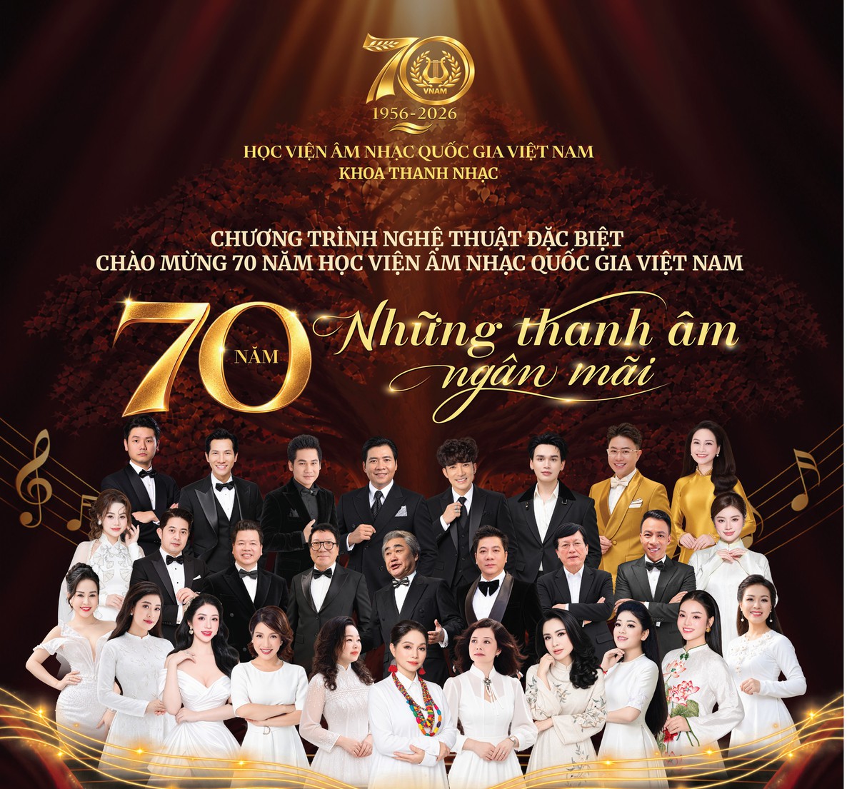 2 đêm nhạc đặc biệt kỷ niệm 70 năm Học viện Âm nhạc Quốc gia Việt Nam- Ảnh 1.