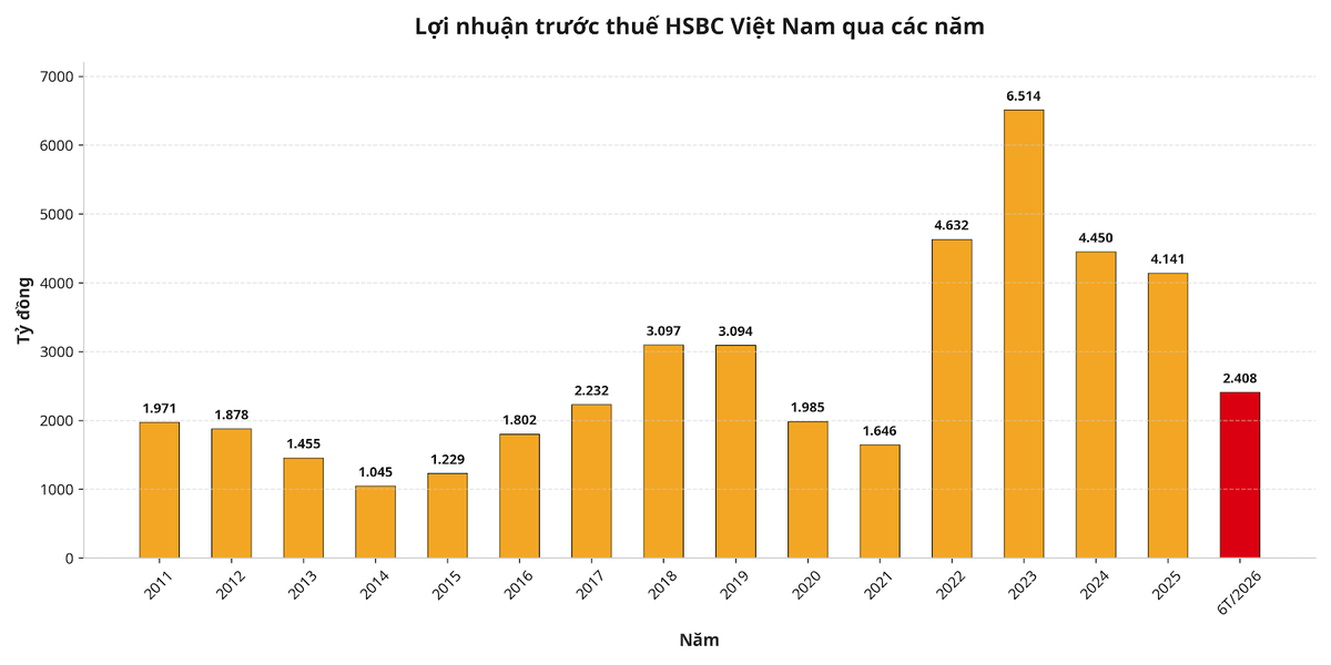 Nợ xấu của HSBC Việt Nam chỉ chiếm 0,38% dư nợ, vì sao vẫn tăng mạnh dự phòng? - Ảnh 1.