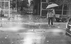 Hà Nội: Va chạm xe tải trong cơn mưa lớn, đôi nam nữ đi xe máy tử vong