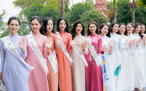 Dàn thí sinh Hoa hậu Du lịch Việt Nam duyên dáng trong tà áo dài
