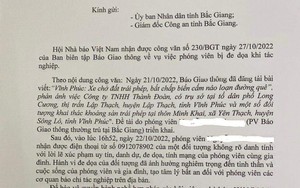 Vụ 1 phóng viên bị đe dọa giết cả nhà: Hội Nhà báo Việt Nam đề nghị xử lý nghiêm