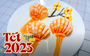 Hướng dẫn làm món tôm lồng đèn may mắn, thu hút tài lộc cả năm