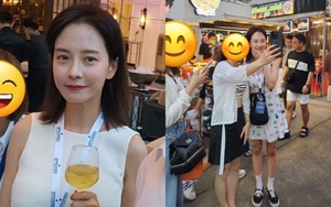 Song Ji Hyo gây bất ngờ khi để mặt mộc &quot;vi vu&quot; ở Thái Lan