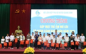 Hội LHPN huyện Quang Bình: Chăm lo, hỗ trợ cho 37 trẻ mồ côi