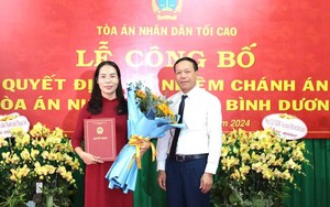 Tiếp nhận, bổ nhiệm nữ Chánh án Tòa án nhân dân tỉnh Bình Dương