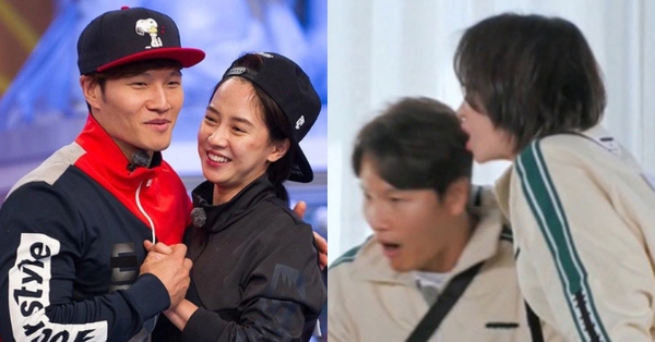 Song Ji Hyo công khai nói yêu và hôn Kim Jong Kook ngay trên sóng truyền hình