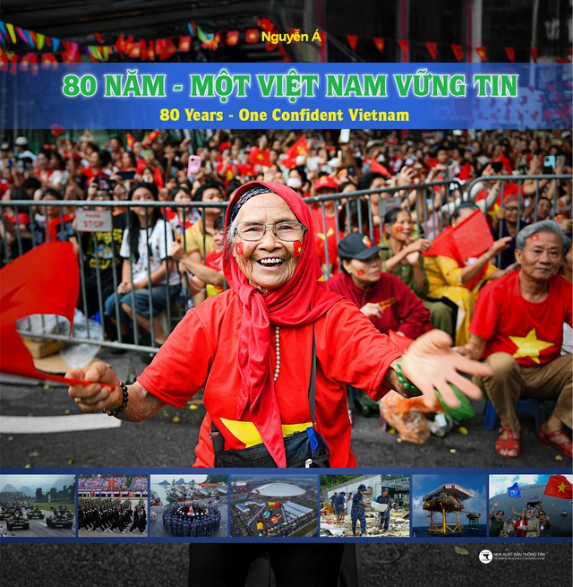 Bìa sách ảnh "80 năm - Một Việt Nam vững tinh" Bìa sách ảnh "80 năm - Một Việt Nam vững tinh"