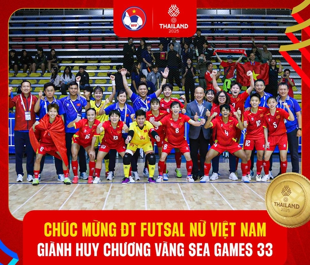 Đội tuyển futsal nữ Việt Nam giành Huy chương Vàng SEA Games 33- Ảnh 3.