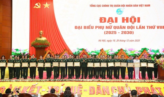 Quán triệt nhiều nội dung quan trọng tại phiên thứ nhất Đại hội đại biểu Phụ nữ Quân đội lần thứ VIII- Ảnh 12.