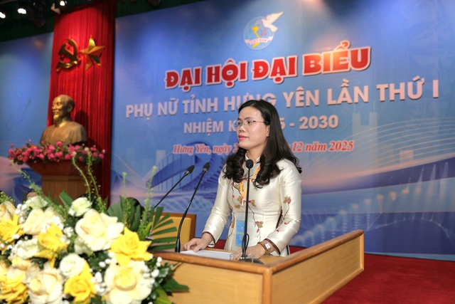 Gần 300 đại biểu dự Đại hội đại biểu Phụ nữ tỉnh Hưng Yên lần thứ I, nhiệm kỳ 2025-2030- Ảnh 2.