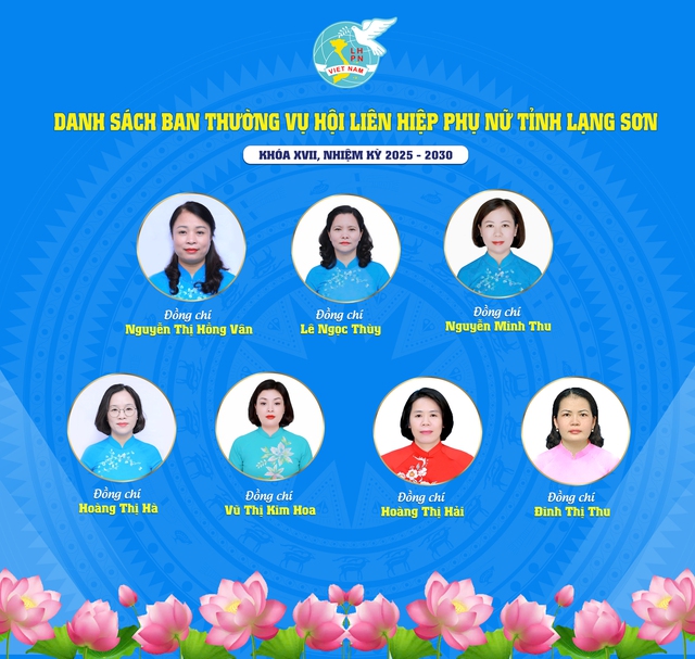 Infographic: Ban Thường vụ Hội LHPN tỉnh Lạng Sơn nhiệm kỳ 2025-2030- Ảnh 1.
