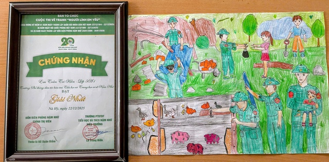 Giáo dục truyền thống yêu nước qua cuộc thi vẽ tranh “Người lính em yêu”- Ảnh 2.