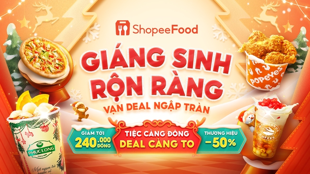 “Ông già Noel” ShopeeFood ghé thăm, phát quà món ngon xịn sò nhân dịp Giáng sinh- Ảnh 1.
