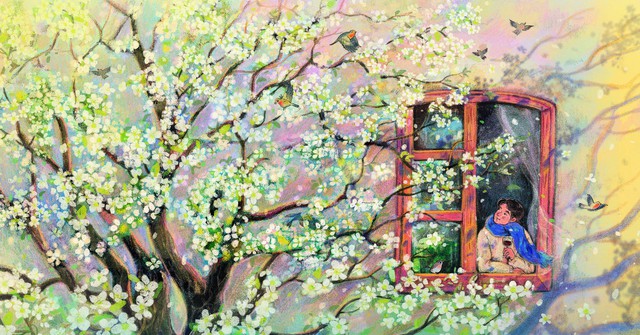 Minh họa của Quyên Thái cho tác phẩm “... Rồi lại xuân” của Nguyễn Tường Bách Minh họa của Quyên Thái cho tác phẩm “... Rồi lại xuân” của Nguyễn Tường Bách