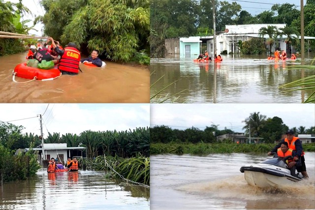 Lâm Đồng: Ngập lụt nghiêm trọng, sơ tán hàng chục hộ dân đến nơi trú tránh tạm thời- Ảnh 1.