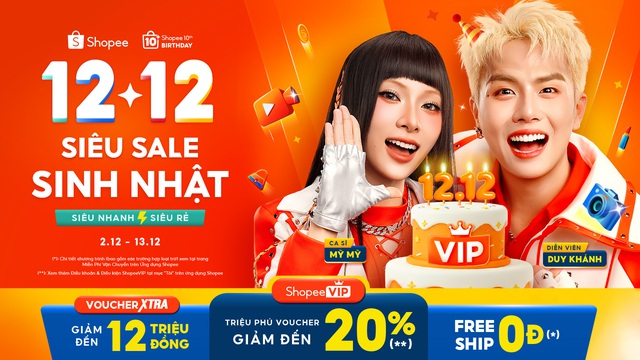 Shopee khởi động “12.12 Siêu Sale Sinh Nhật” với loạt chương trình mua sắm giải trí hoành tráng- Ảnh 1. Shopee khởi động “12.12 Siêu Sale Sinh Nhật” với loạt chương trình mua sắm giải trí hoành tráng- Ảnh 1.